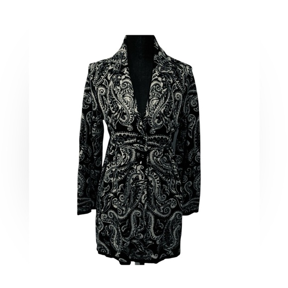 Style Co Paisley Cardigan Light Coat Long size X-Large 100% cotton - Picture 11 of 11